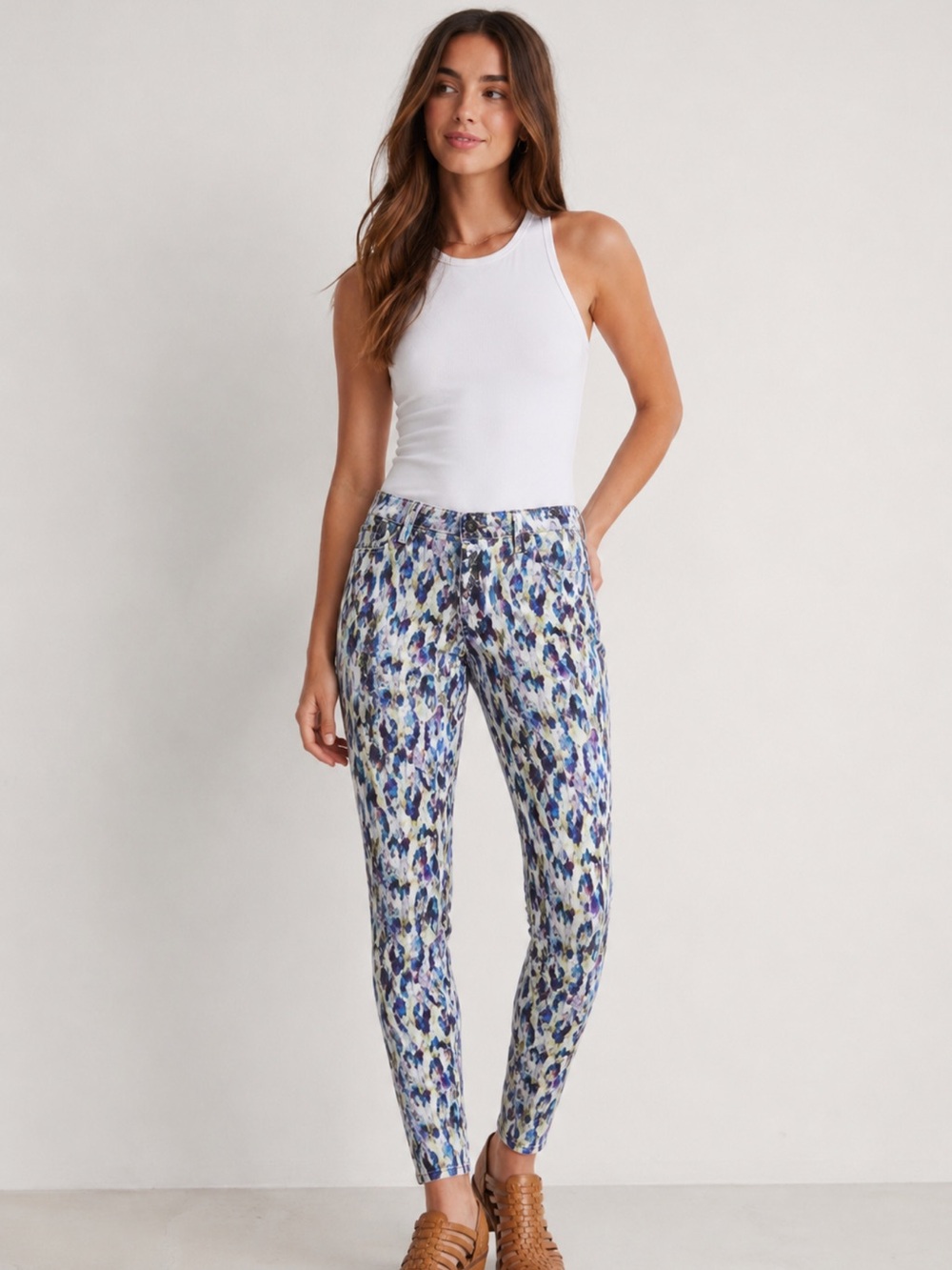 BIG STAR Mid Rise Skinny Jeans Color Leopard